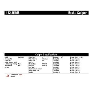 Centric Posi Quiet™ Loaded Brake Caliper for 2010 Mercedes-Benz CL63 AMG - 142.35156