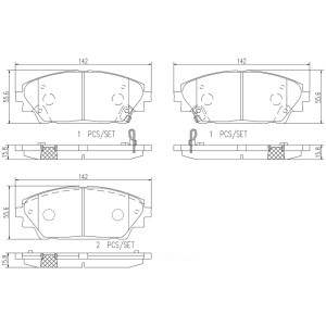 brembo Premium Ceramic Front Disc Brake Pads for Mazda CX-3 - P49050N