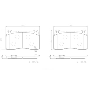 brembo Premium Ceramic Front Disc Brake Pads for Mitsubishi - P54039N