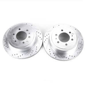 Power Stop PowerStop Evolution Performance Drilled, Slotted& Plated Brake Rotor Pair for 2010 Ford F-150 - AR8598XPR