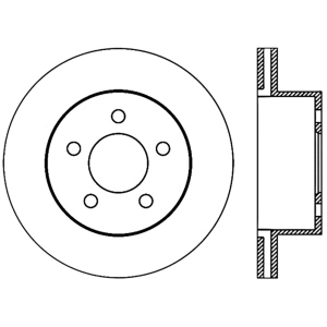 Centric Premium™ Brake Rotor for 2004 Jeep Wrangler - 125.67045
