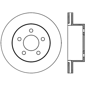 Centric Premium™ Brake Rotor for 2001 Jeep Wrangler - 125.67045