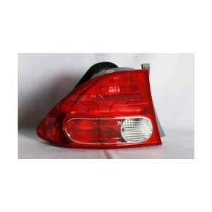 TYC Driver Side Outer Replacement Tail Light for 2006 Honda Civic - 11-6166-01-9