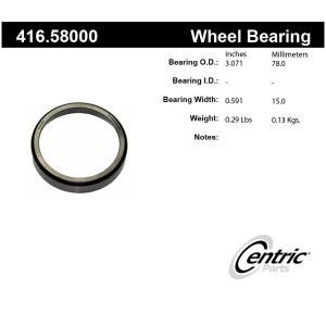 Centric Premium™ Front Inner Wheel Bearing Race for 1989 Jeep Wrangler - 416.58000