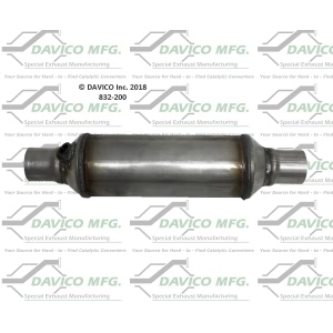 Davico OBDII Universal Fit Round Body Catalytic Converter (2" ID, 2" OD, 12" Length) for 2001 Nissan Frontier - 832-200