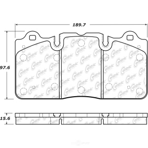 Centric Posi Quiet™ Semi-Metallic Front Disc Brake Pads for 2018 Jaguar F-Type - 104.17630