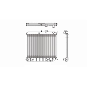 TYC Engine Coolant Radiator for 2011 GMC Canyon - 2707