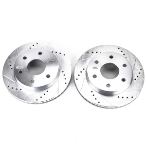 Power Stop PowerStop Evolution Performance Drilled, Slotted& Plated Brake Rotor Pair for 2004 Chevrolet Tahoe - AR8640XPR