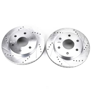 Power Stop PowerStop Evolution Performance Drilled, Slotted& Plated Brake Rotor Pair for 2004 GMC Yukon - AR8640XPR