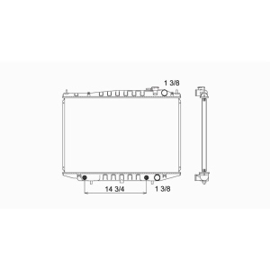 TYC Engine Coolant Radiator for 2001 Nissan Xterra - 2215