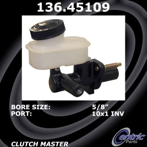 Centric Premium Clutch Master Cylinder for 1992 Ford Probe - 136.45109