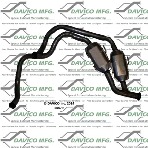 Davico Direct Fit Catalytic Converter and Pipe Assembly for 1989 Chevrolet Camaro - 14479