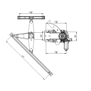 TYC Front Driver Side Power Window Regulator And Motor Assembly for 1996 Ford Taurus - 660238