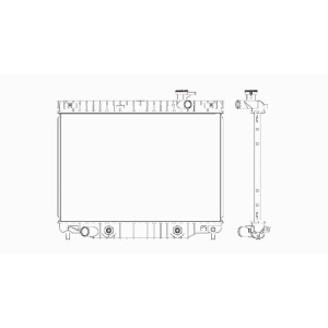 TYC Engine Coolant Radiator for 2008 GMC Envoy - 2458