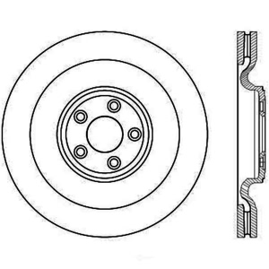 Centric Premium Vented Front Brake Rotor for Jaguar F-Type - 125.20030