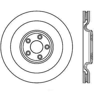 Centric Premium Vented Front Brake Rotor for Jaguar XJ - 125.20030