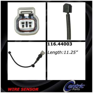 Centric Front Brake Pad Sensor for Lexus LS400 - 116.44003
