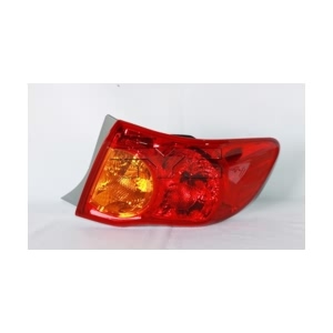 TYC Passenger Side Outer Replacement Tail Light for 2010 Toyota Corolla - 11-6277-00-9