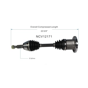 GSP North America Front Passenger Side CV Axle Assembly for 1999 Dodge Durango - NCV12171