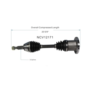 GSP North America Front Passenger Side CV Axle Assembly for 1997 Dodge Dakota - NCV12171