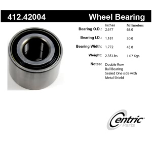 Centric Premium™ Front Passenger Side Double Row Wheel Bearing for 1993 Nissan 240SX - 412.42004