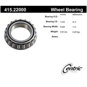 Centric Premium™ Bearing Cone for Land Rover - 415.22000