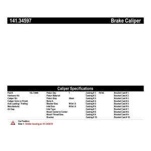 Centric Semi-Loaded Brake Caliper for 2012 Mini Cooper - 141.34597