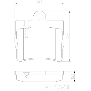 brembo Premium Ceramic Rear Disc Brake Pads for Mercedes-Benz CL600 - P50042N