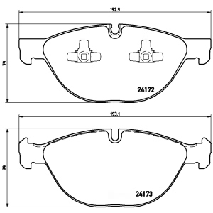 brembo Premium Low-Met OE Equivalent Front Brake Pads for 2009 BMW X6 - P06058