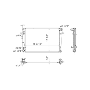 TYC Engine Coolant Radiator for Hyundai - 13070