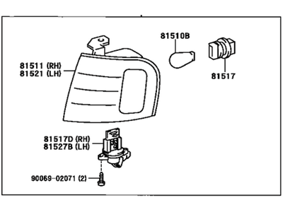 Toyota 81510-AC010 Turn Signal Lamp