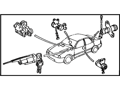 Toyota 69005-41080 Cylinder Set, Lock