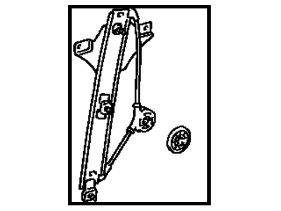 Toyota 69804-07010 Regulator Sub-Assy, Rear Door Window, LH