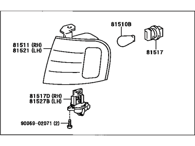 Toyota 81520-AC010 Turn Signal Lamp