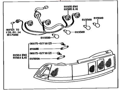 Toyota 81560-17110 Lamp Assy, Rear Combination, LH