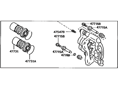 Toyota 47730-17090 Cylinder Assy, Front Disc Brake, RH