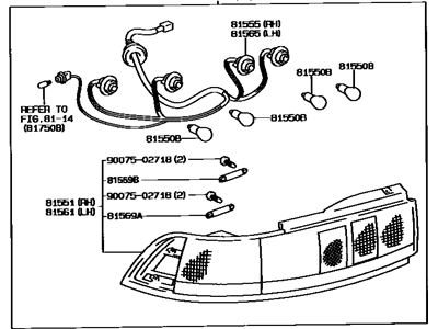 Toyota 81550-17110 Lamp Assy, Rear Combination, RH