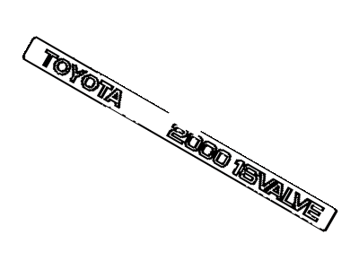 Toyota 11292-74120 Plate, Engine Name