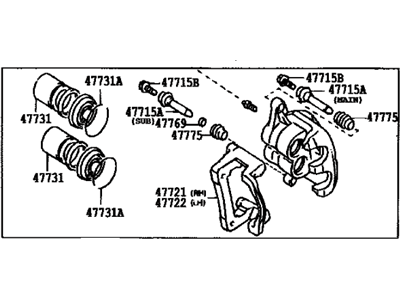 Toyota 47750-17090 Cylinder Assy, Disc Brake, LH