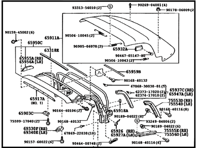 Toyota 64330-17010 Package Tray Trim