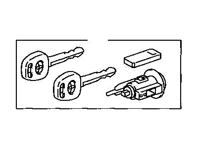 Toyota 89703-52010 Cylinder & Key Set, Ignition W/Transponder