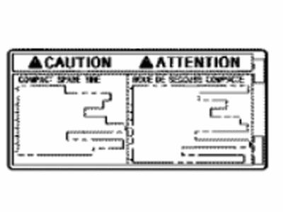Toyota 42668-0E010 Tire Info Label