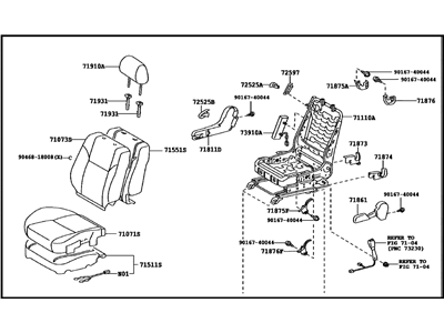 Toyota 71100-21730-B1 Seat Assy, Front RH