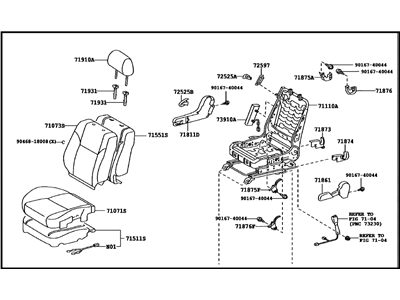 Toyota 71100-21670-C0 Seat Assy, Front RH