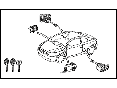 Toyota 69005-21220 Cylinder Set, Lock