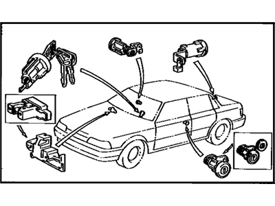 Toyota 69005-32230-D0 Cylinder Set, Lock