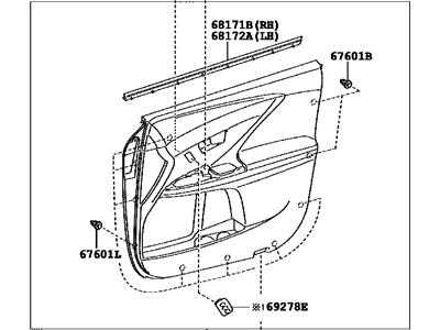 Toyota 67610-0T010-C0 Door Trim Panel
