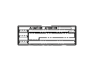 Toyota 16793-31020 Label, Cooling Fan Information