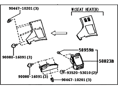 Toyota 58804-0T010-E0 Upper Console