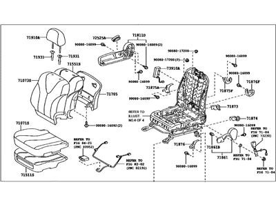 Toyota 71100-0T021-A0 Seat Assembly, Front RH